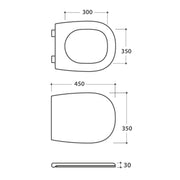 Copriwater Globo serie Daily con chiusura rallentata - Bianco Lucido