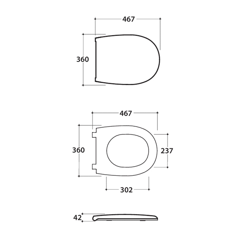 Coprivaso Grace in termoindurente soft close bianco