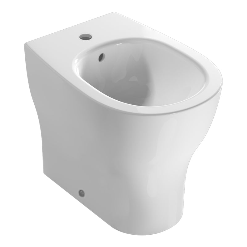 Sanitari Filoparete senza brida 52x36 modello Grace di Ceramica Globo con sedile incluso - Bianco Lucido
