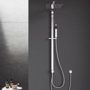 Colonna Doccia Squadrata soffione quadrato 25x25 cm in acciaio inox ultra slim e deviatore integrato by CeramicStore | Lo specialista del tuo bagno