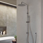 Colonna Doccia Idra con soffione tondo d.25 cm in acciaio inox e doccetta in ottone by CeramicStore | Lo specialista del tuo bagno