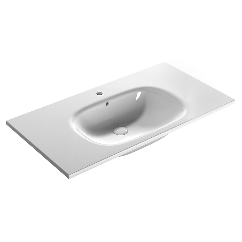 Lavabo sospeso o su base Boulevard 86x51x18 cm Ceramica Globo - Bianco lucido by CeramicStore | Lo specialista del tuo bagno
