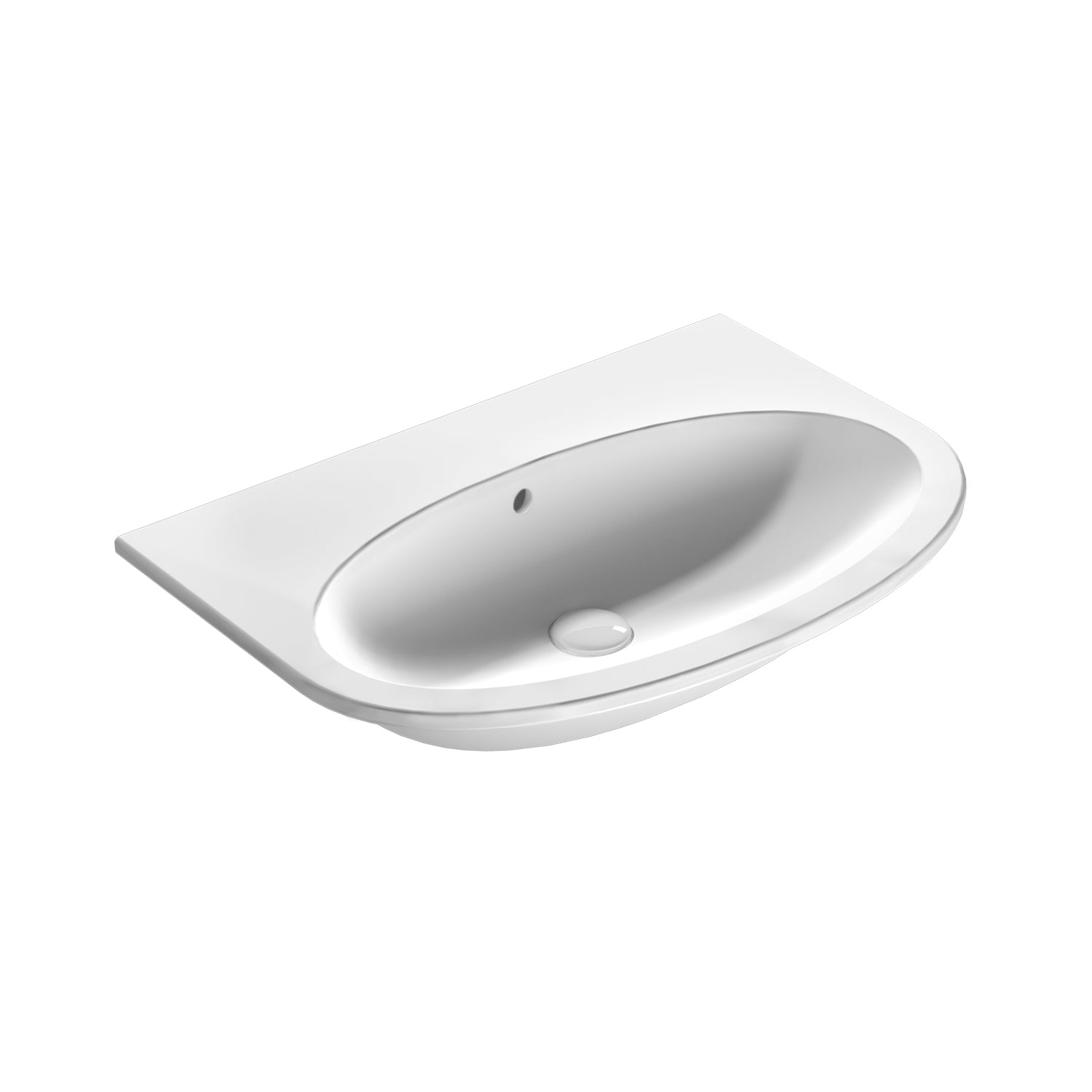 Lavabo Sospeso Ceramica Globo 4All 70x48 - Bianco lucido by CeramicStore | Lo specialista del tuo bagno