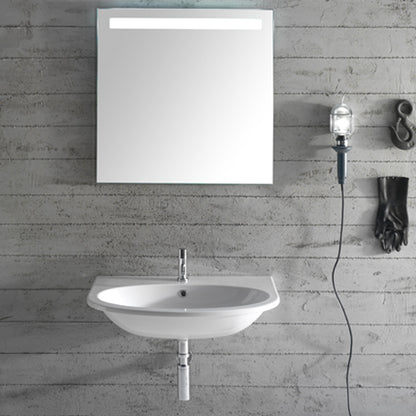 Lavabo Sospeso Ceramica Globo 4All 70x48 - Bianco lucido by CeramicStore | Lo specialista del tuo bagno