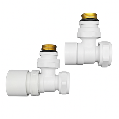 Kit valvola termostatizzabile e detentore a squadra 3/4€™€™ EK con adattatori multistrato 16x2 mm e adattatore rame - Lazzarini by CeramicStore | Lo specialista del tuo bagno