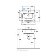 Lavabo sospeso Daily 61x48x27 cm Ceramica Globo - Bianco lucido by CeramicStore | Lo specialista del tuo bagno