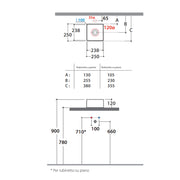 Lavabo quadrato da appoggio Bonsai 25x25x12 cm Ceramica Globo - Bianco lucido