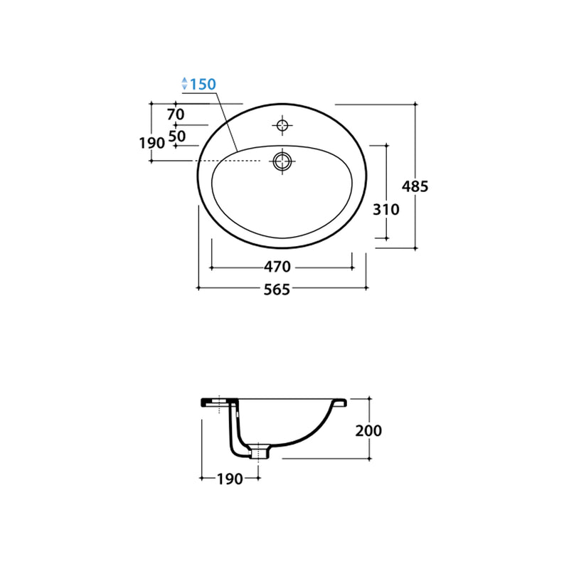 Lavabo a incasso Minori 56x48x20 cm Ceramica Globo - Bianco lucido by CeramicStore | Lo specialista del tuo bagno