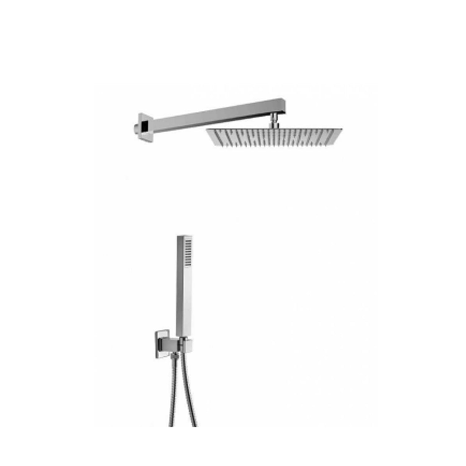 Soffione doccia a pioggia quadrato in acciaio inox 304 20x20 cm | Leroy Merlin Soffione doccia a pioggia quadrato in acciaio inox 304 20x20 cm | Leroy Merlin