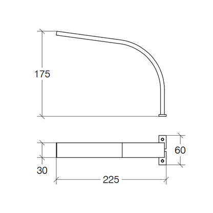 Lampada specchio a Led in alluminio cromato Lineabeta Ciari Distanza dallo specchio cm 22,5 by CeramicStore | Lo specialista del tuo bagno