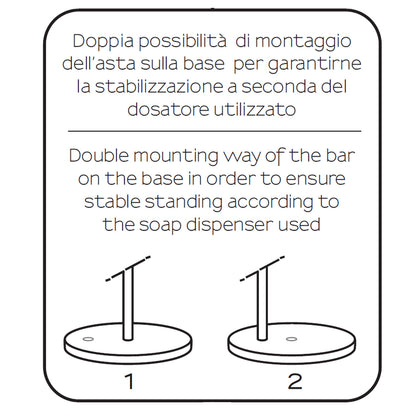 Piantana con Staffa universale per distributore a parete di Gedy - Bianco