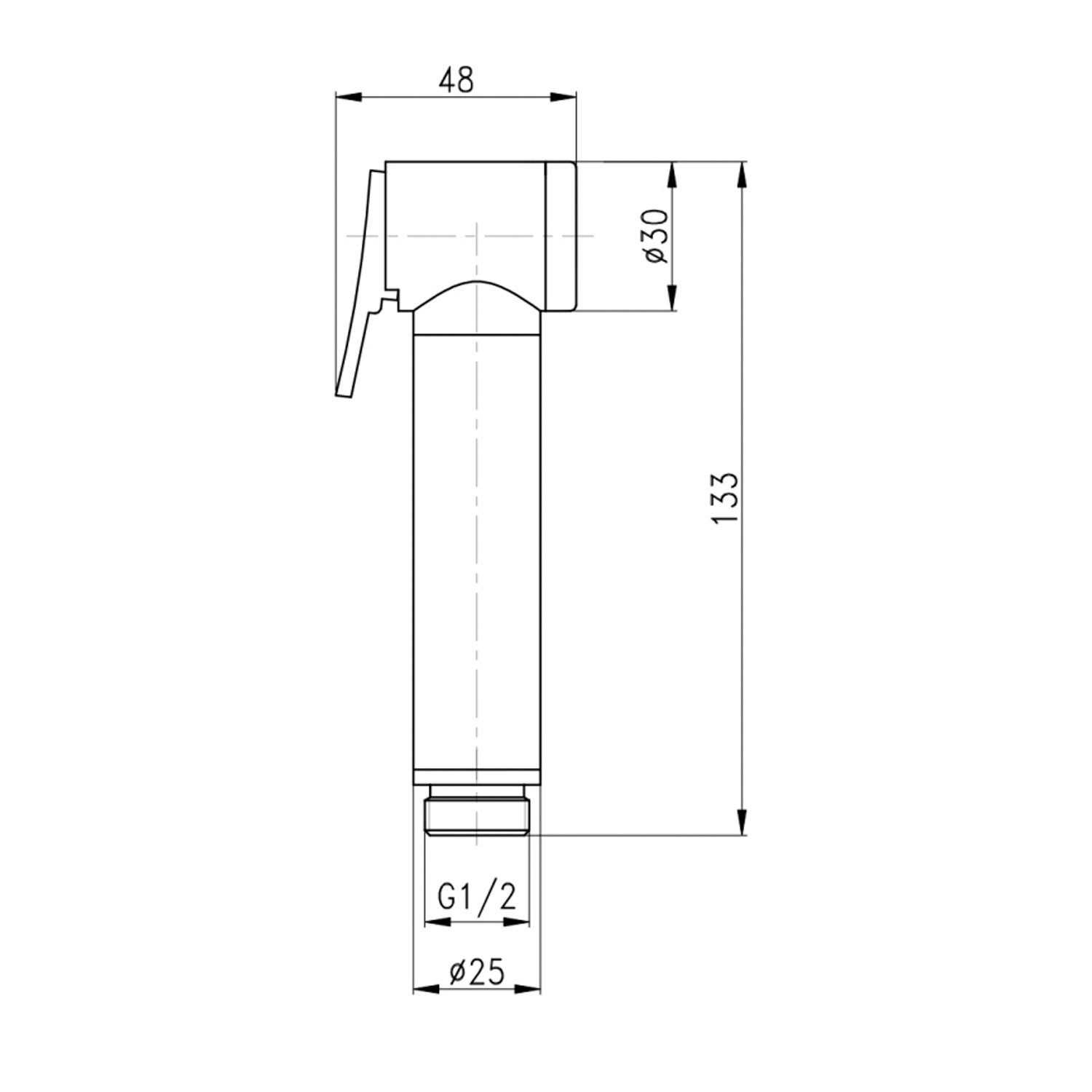 Idroscopino con pulsante per wc e bidet Ares modello Iris tondo con pulsante by CeramicStore | Lo specialista del tuo bagno