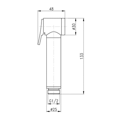 Idroscopino con pulsante per wc e bidet Ares modello Iris tondo con pulsante by CeramicStore | Lo specialista del tuo bagno