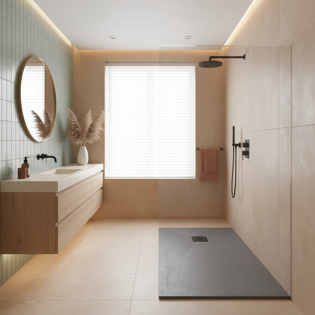 Piatto doccia in resina modello Plus 70x150cm grigio ardesia by CeramicStore | Lo specialista del tuo bagno