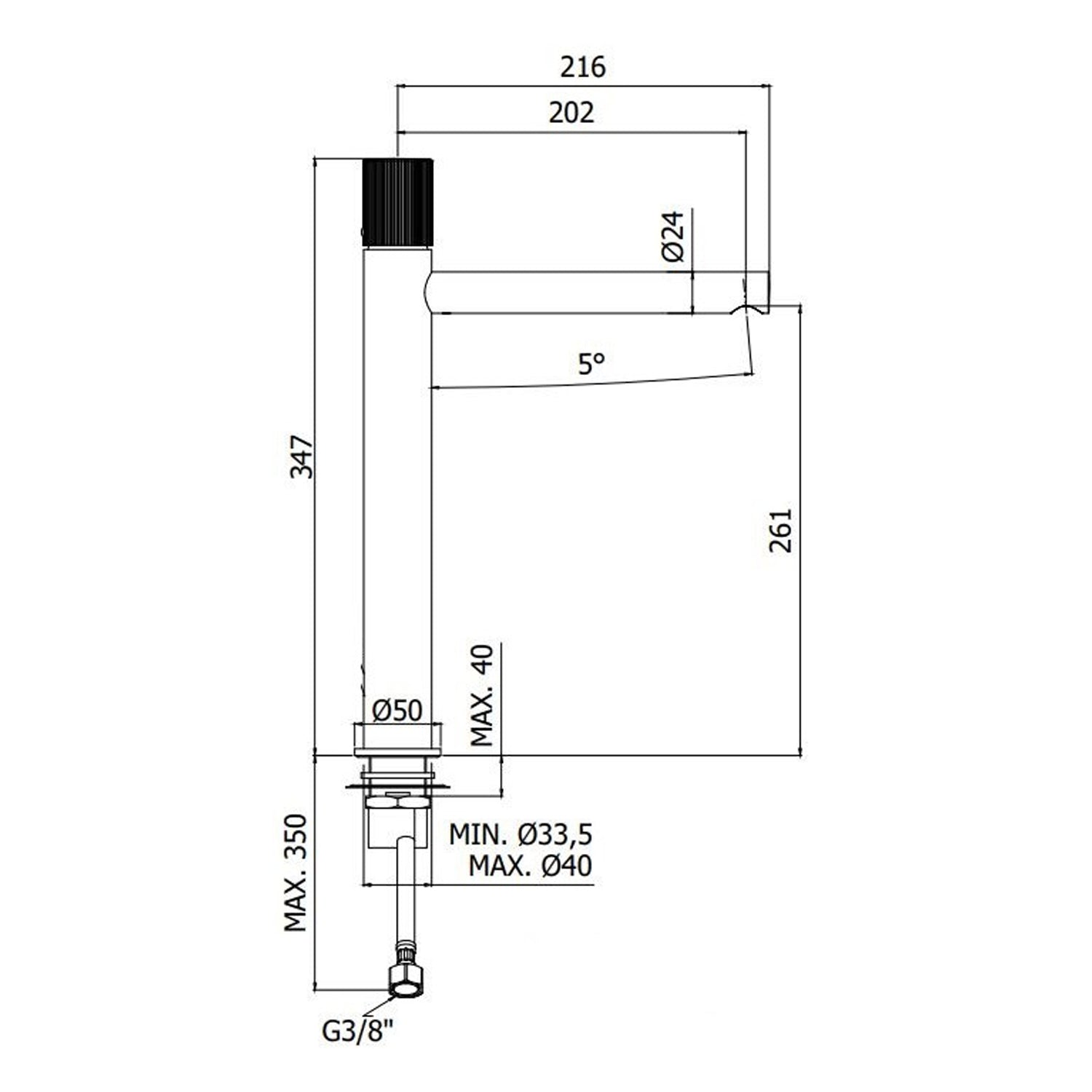 Miscelatore alto lavabo con scarico click clack Paffoni Jo cromato by CeramicStore | Lo specialista del tuo bagno