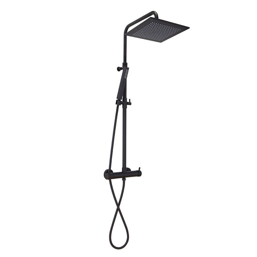 Colonna doccia nero orientabile con soffione quadro, doccino e termostatico TM3C by CeramicStore | Lo specialista del tuo bagno