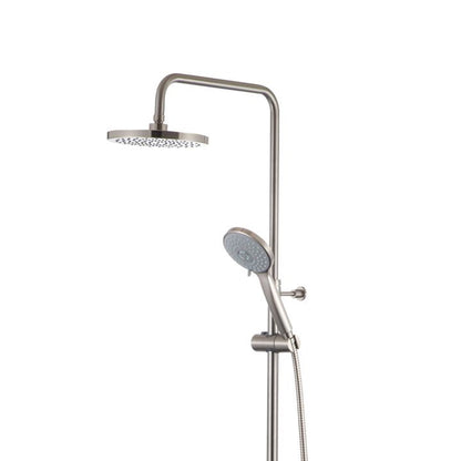 Colonna doccia nichel spazzolato orientabile con soffione, doccino e miscelatore MX3C by CeramicStore | Lo specialista del tuo bagno