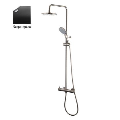 Colonna doccia nero orientabile con soffione, doccino e deviatore incorporato MX1E by CeramicStore | Lo specialista del tuo bagno