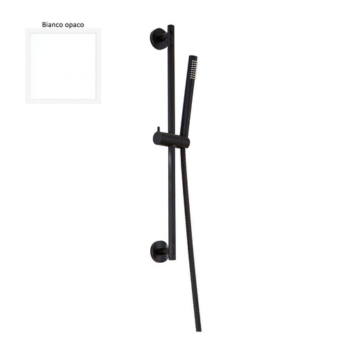 Saliscendi Stilo 18mm con doccia Ministar e flessibile bianco by CeramicStore | Lo specialista del tuo bagno