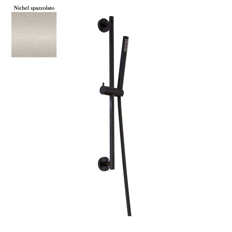 Saliscendi Stilo 18mm con doccia Ministar e flessibile nichel spazzolato by CeramicStore | Lo specialista del tuo bagno