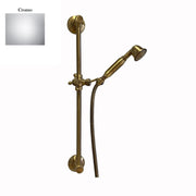 Saliscendi antico cromo 18mm con doccia Violetta con manopola ottone by CeramicStore | Lo specialista del tuo bagno