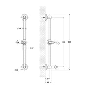 Saliscendi antico rame 18mm con doccia Violetta con manopola ottone by CeramicStore | Lo specialista del tuo bagno
