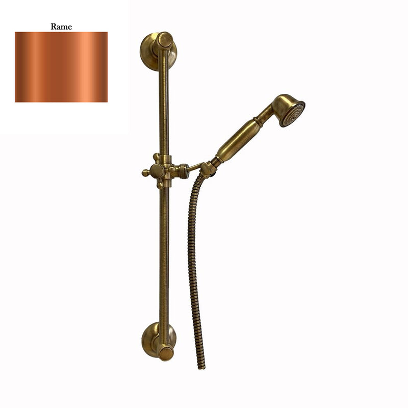 Saliscendi antico rame 18mm con doccia Violetta con manopola ottone by CeramicStore | Lo specialista del tuo bagno