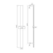 Saliscendi Zeus in ottone 6x100cm by CeramicStore | Lo specialista del tuo bagno