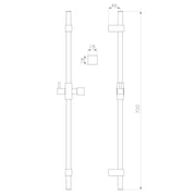 Saliscendi Glamour in ottone 18x18mm con doccia e flessibile by CeramicStore | Lo specialista del tuo bagno