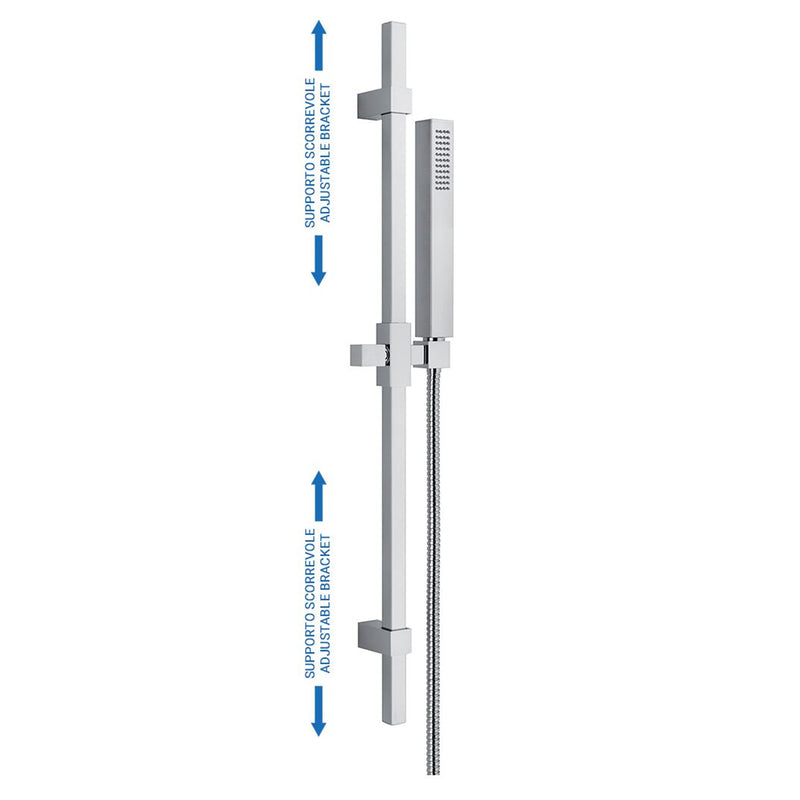 Saliscendi Glamour in ottone 18x18mm con doccia Trendy e flessibile by CeramicStore | Lo specialista del tuo bagno