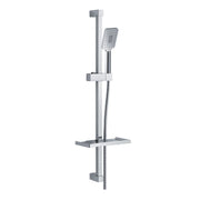 Saliscendi Design in acciaio 22x22mm con portasapone e doccia Turchese by CeramicStore | Lo specialista del tuo bagno