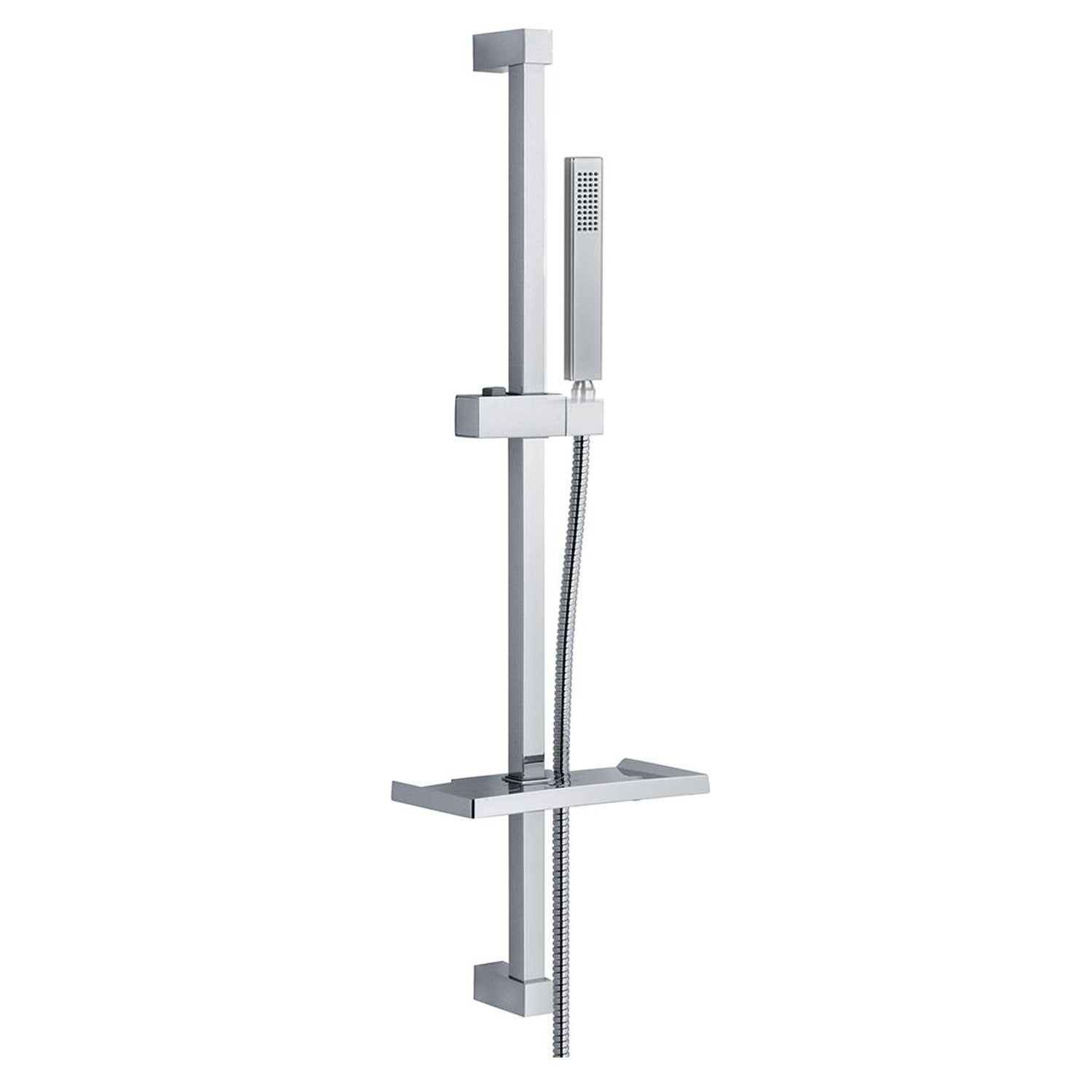 Saliscendi Design in acciaio 22x22mm con portasapone e doccia Glamour by CeramicStore | Lo specialista del tuo bagno