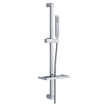 Saliscendi Design in acciaio 22x22mm con portasapone e doccia Glamour by CeramicStore | Lo specialista del tuo bagno