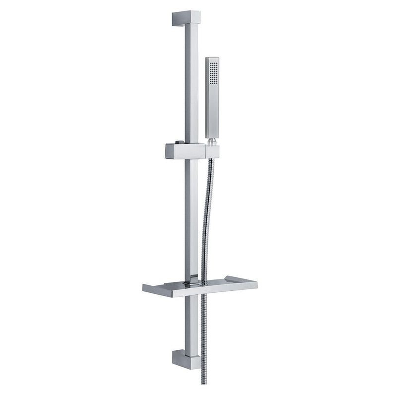 Saliscendi Design in acciaio 22x22mm con portasapone e doccia Trendy by CeramicStore | Lo specialista del tuo bagno