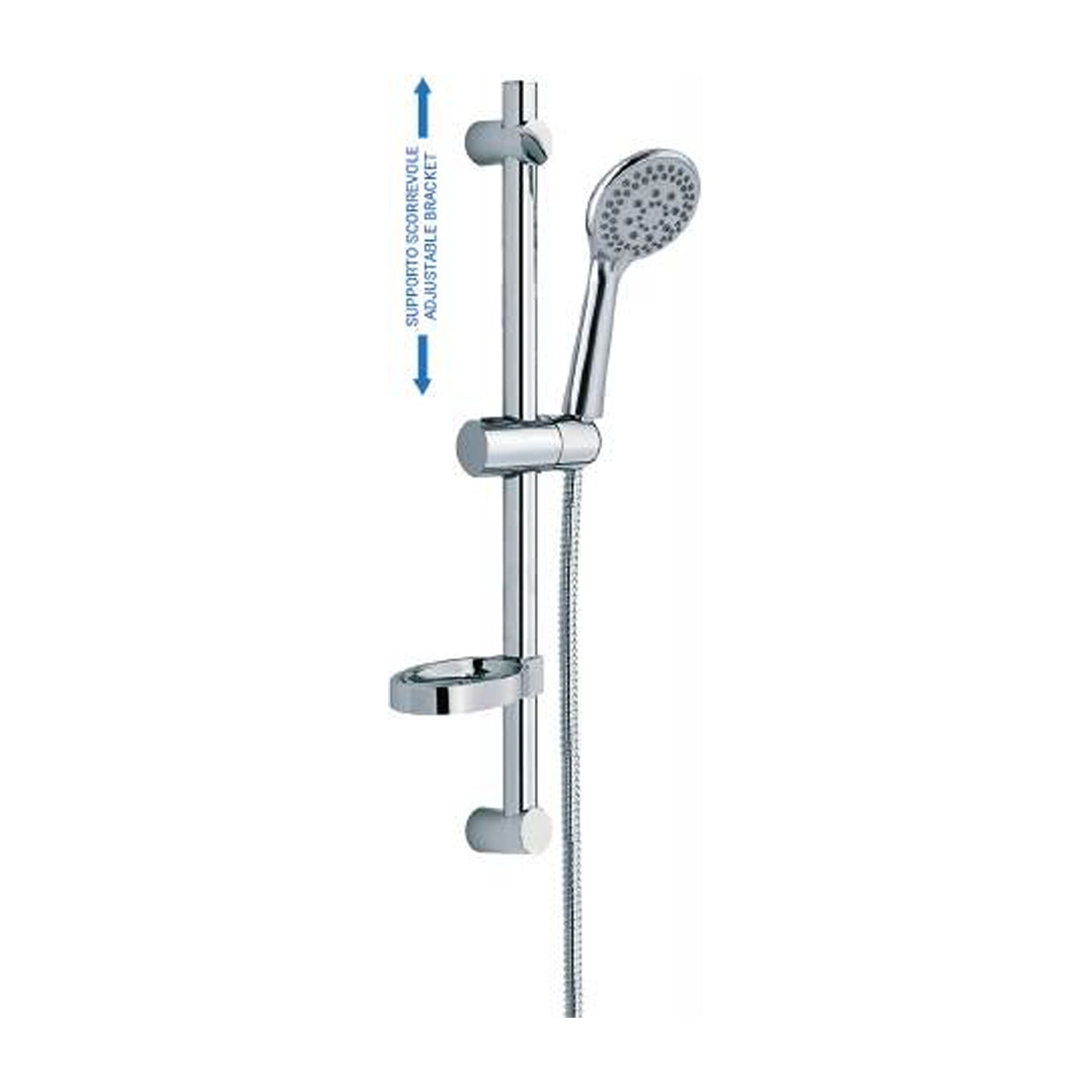 Saliscendi Rally 25mm con doccia Topazio e portasapone by CeramicStore | Lo specialista del tuo bagno