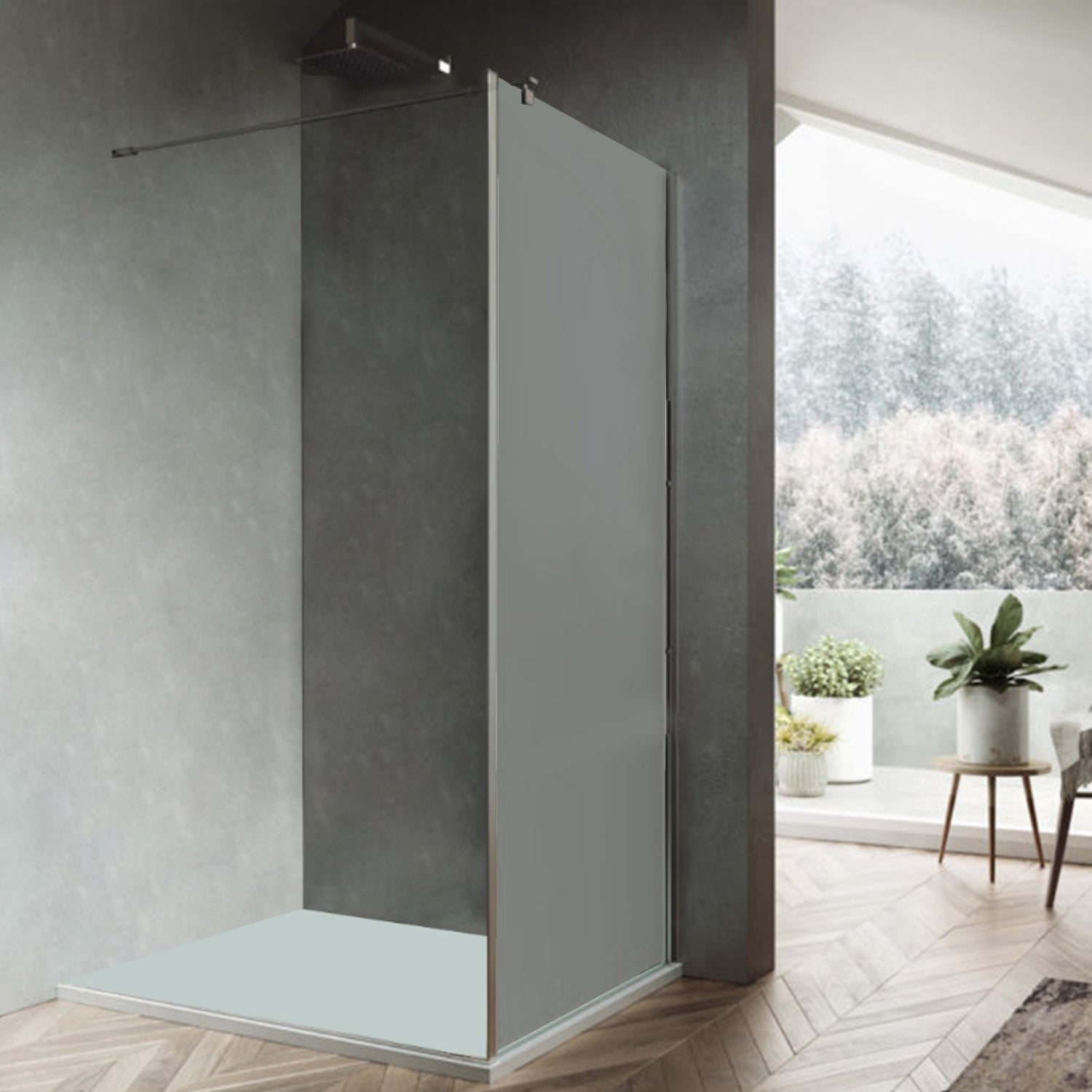 Parete Walk-in modello Iris da 70 cm in cristallo opaco da 6 mm - Offerta by CeramicStore | Lo specialista del tuo bagno
