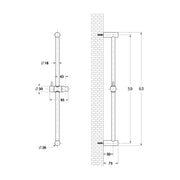Saliscendi Toscana in ottone 18mm con doccia Star e flessibile by CeramicStore | Lo specialista del tuo bagno