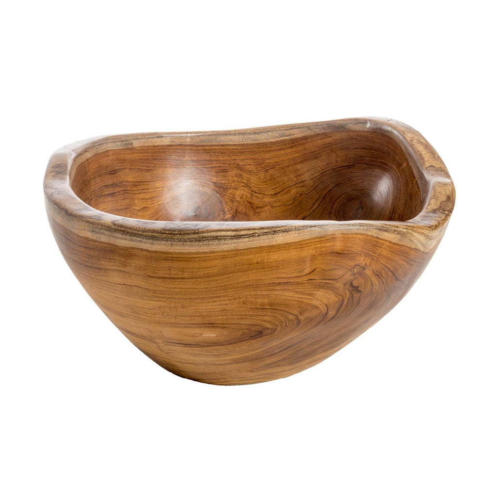 Lavandino da appoggio 'Sarong Basin' à˜ 35x18h cm by Cipi - radice di Teak