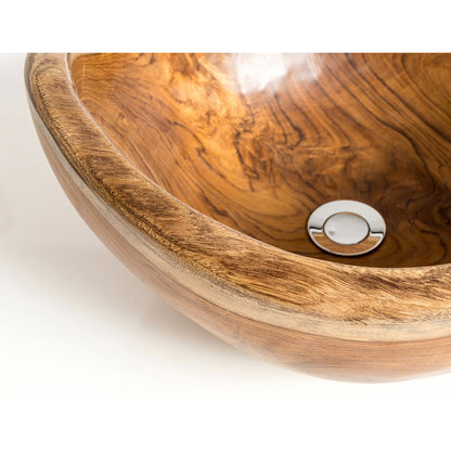 Lavandino da appoggio 'Sarong Basin' à˜ 35x18h cm by Cipi - radice di Teak