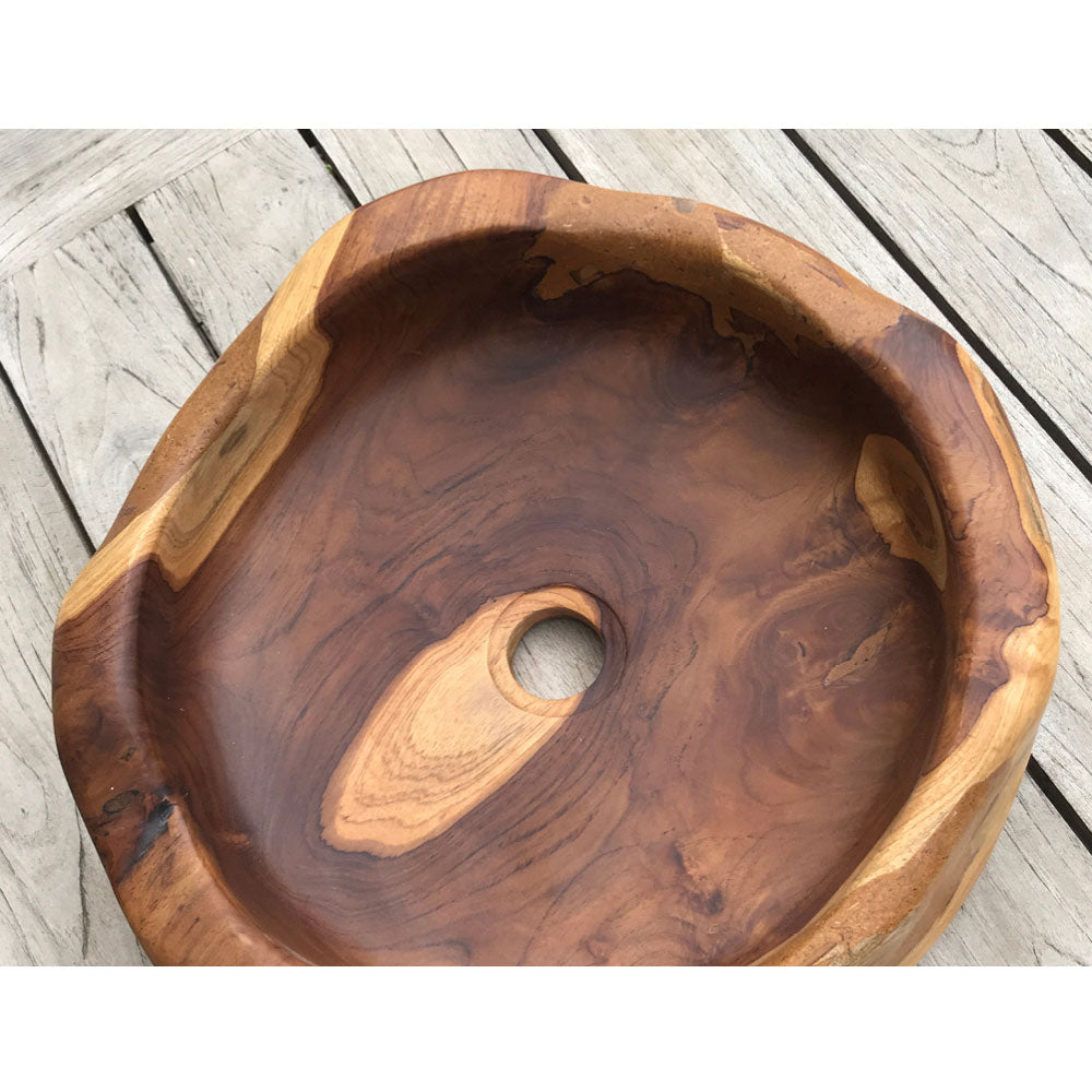 Lavandino da appoggio 'Bantul Basin' à˜ 40x10h cm by Cipi - radice di Teak