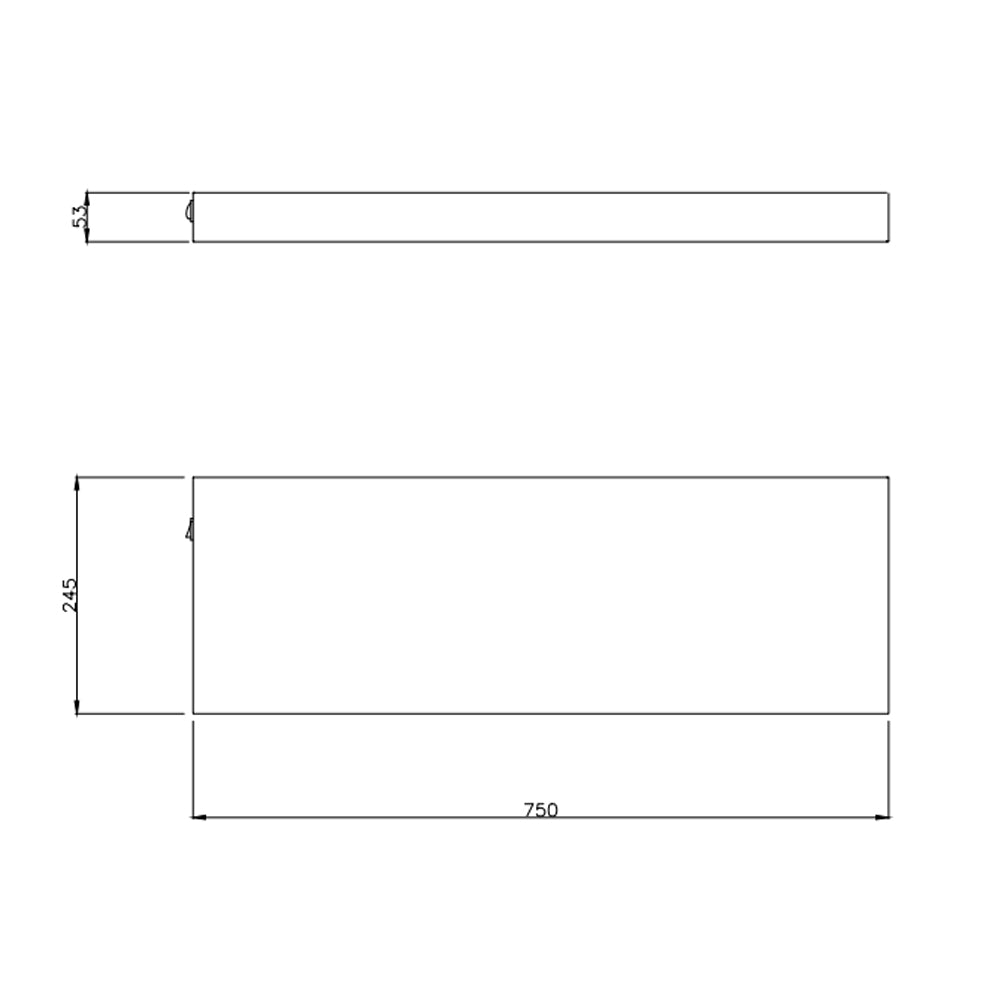 Mensola scaldante modello Segreto serie legno con colpo scaldante in ceramica 150W cm 75x24,5x5,3h Hom Warm by CeramicStore | Lo specialista del tuo bagno