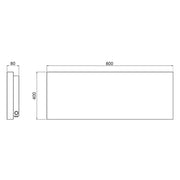 Scaldasalviette elettrico modello Xilo orizzontale 500 Watt serie legno con porta asciugamani cm 80x8x40h Hom Warm by CeramicStore | Lo specialista del tuo bagno