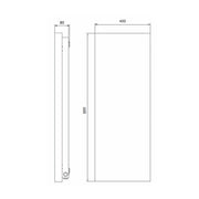 Scaldasalviette elettrico modello Xilo Verticale 200 Watt serie legno con porta asciugamani cm 40x8x80h Hom Warm by CeramicStore | Lo specialista del tuo bagno