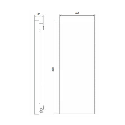 Scaldasalviette elettrico modello Xilo Verticale 200 Watt serie legno con porta asciugamani cm 40x8x80h Hom Warm by CeramicStore | Lo specialista del tuo bagno