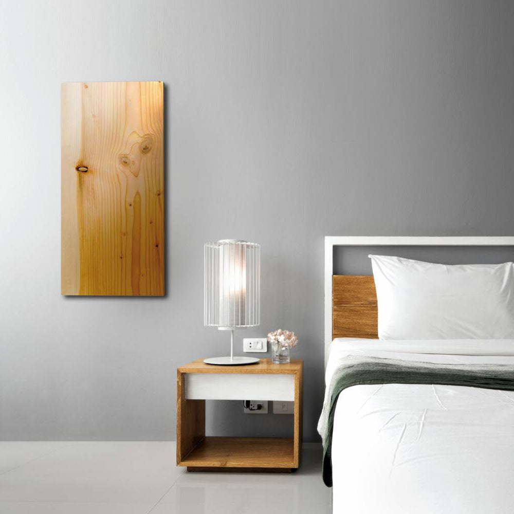 Scaldasalviette elettrico modello Xilo Verticale 500 Watt serie legno con porta asciugamani cm 40x8x80h Hom Warm by CeramicStore | Lo specialista del tuo bagno