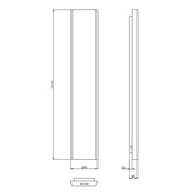 Scaldasalviette elettrico modello Xilo S 300 Watt serie legno cm 26x8x147,5h Hom Warm by CeramicStore | Lo specialista del tuo bagno