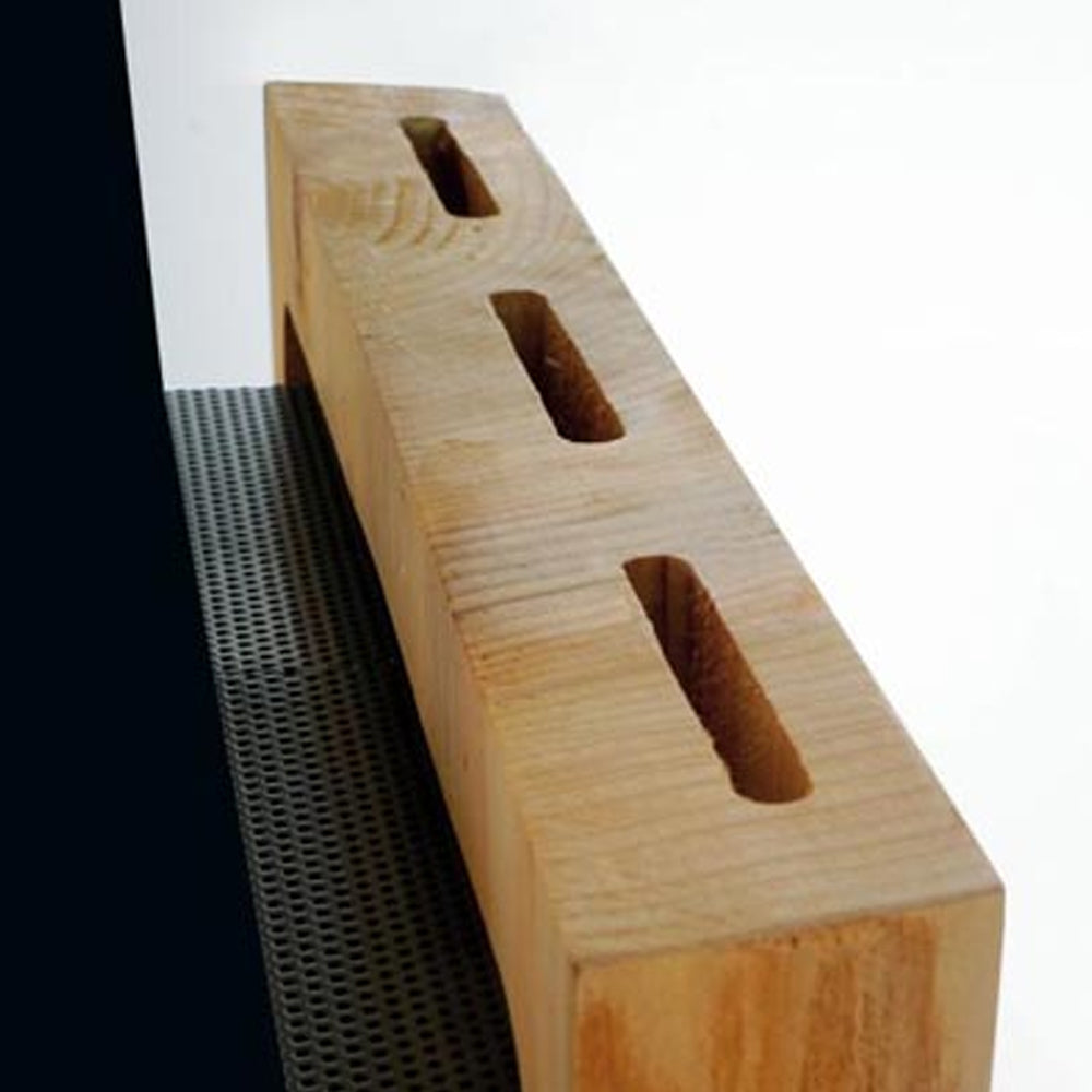 Scaldasalviette elettrico modello Xilo Verticale 200 Watt serie legno con porta asciugamani cm 40x8x80h Hom Warm by CeramicStore | Lo specialista del tuo bagno