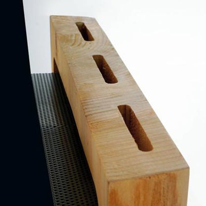 Scaldasalviette elettrico modello Xilo Verticale 200 Watt serie legno con porta asciugamani cm 40x8x80h Hom Warm by CeramicStore | Lo specialista del tuo bagno