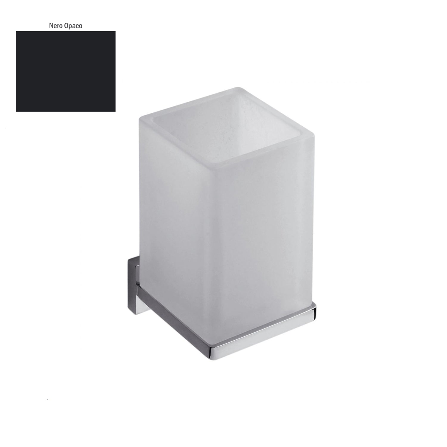 Porta bicchiere nero opaco collezione Look di Colombo Design