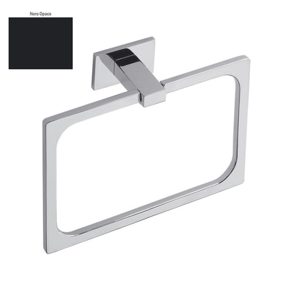 Porta salvietta ad anello nero opaco collezione Look di Colombo Design by CeramicStore | Lo specialista del tuo bagno